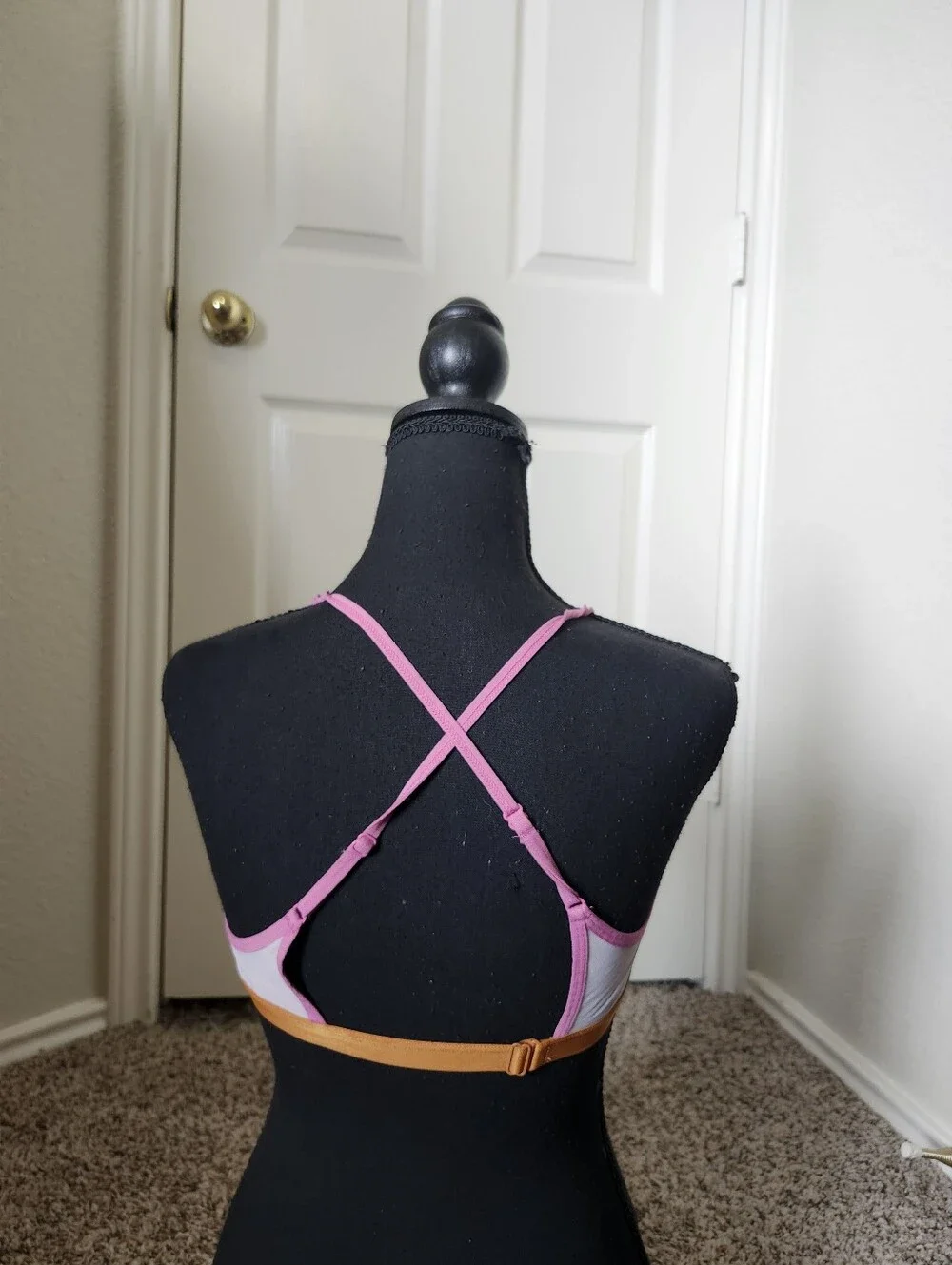 aerie Pink, White & Gold Triangle Bralette